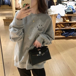 早秋季灰色衛衣外套女無帽oversize寬鬆春秋潮ins秋季長袖上衣女