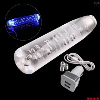 汽車換檔旋鈕換檔器水晶式手動換檔頭通用 LED 換檔桿 10cm/15cm/20cm/25cm