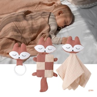 Gymn 可愛動物安撫毛巾嬰兒 3 條助眠出牙圍兜安撫玩具