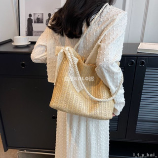 🚚臺灣出貨🛍️田園風2025百搭編織新款草編包包 女包 單肩大容量沙灘慵懶風手提包 針織包 編織包 肩揹包 側揹包