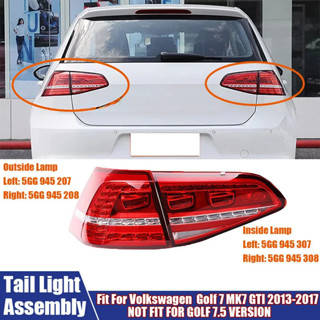 汽車 LED 後尾燈剎車燈左右訊號燈適用於大眾高爾夫 7 MK7 GTI 2013-2017（不適用於高爾夫 7.5 版
