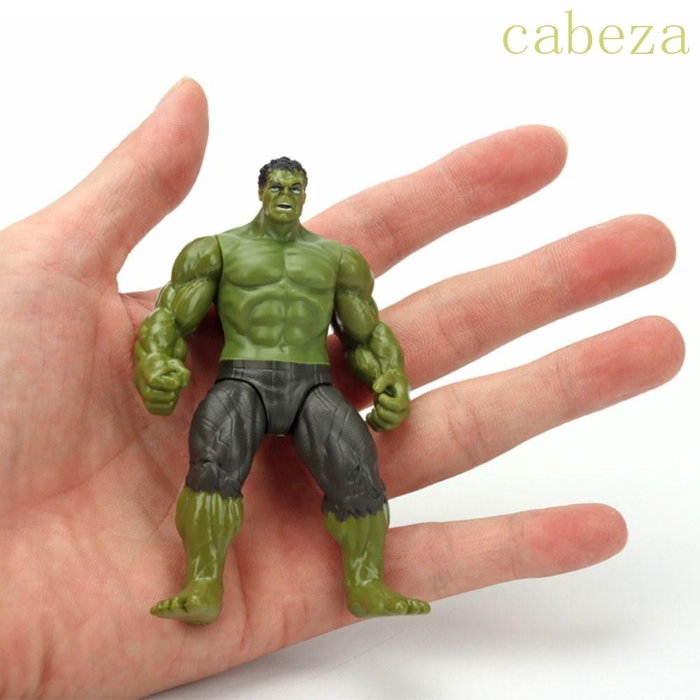 CABEZA蜘蛛俠動作人物綠巨人漫威玩具鋼鐵俠集合模型塑料人物玩具鋼鐵俠人物雕像
