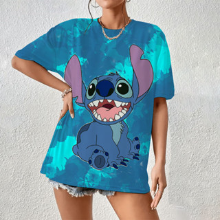 有趣的卡哇伊襯衫迪士尼 Lilo Stitch 卡通 T 恤 Stitch 可愛漫畫 T 恤 Y2k 圖形 T 恤上衣