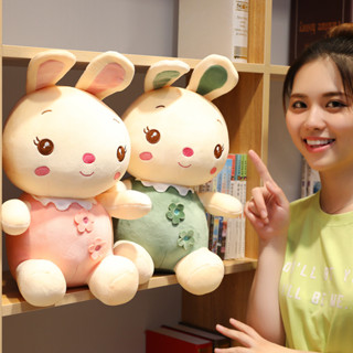 ✨臺灣熱賣✨毛絨兔子抱枕 梅花兔子公仔 彈力絨羽絨棉 多種尺碼 少女心 可愛佈娃娃 大號玩偶 生日禮物 情侶禮物