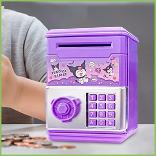 兒童 ATM 銀行電子兒童銀行帶密碼鎖大號硬幣計數銀行可愛動物桌面銀行玩具 qiazhilth