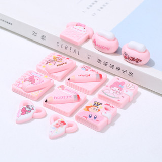 ✨萌貝貝🌈模擬可愛美樂蒂記事本卡通配件diy奶油膠迷你小玩具文具盒3d粉色