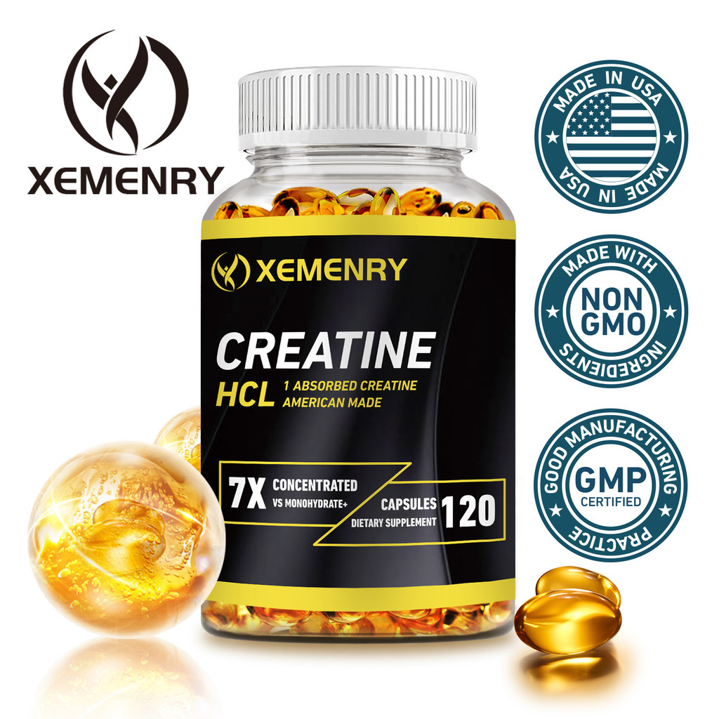 XEMENRY 肌酸鹽酸鹽膠囊 | 750毫克 | 美國製造 & NSF 認證，60/120粒