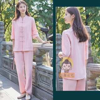 ✨居士服 禪修服 禪意服裝 中式居士服 棉麻居士服 拜佛修行服 寬鬆居士服 中國風居士服 禪修套裝 轉運居士服 避邪居士