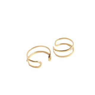 宏雲hongyun-ala新品-14k包金保色銅線雙股雙線戒指圈夾珠繞線打底雙圈指環手工diy配件