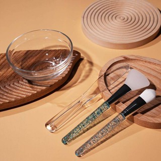 DIY美容院玻璃面膜碗套裝 調膜碗加勺調理面膜刷子 專用做水療工具