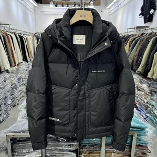 冬季加厚連帽羽絨服男士防水防風時尚修身保暖外套白鴨絨羽絨上衣日本 優衣庫剪標發貨