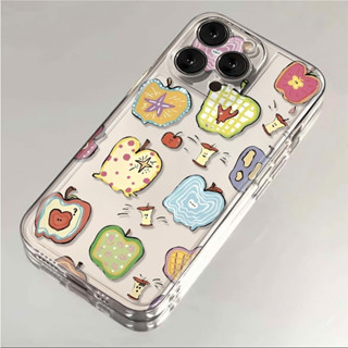 塗鴉 趣味 創意 多彩水果 手機殼 透明 適用iPhone 16Pro 15Pro XS 14ProMax 13 12P