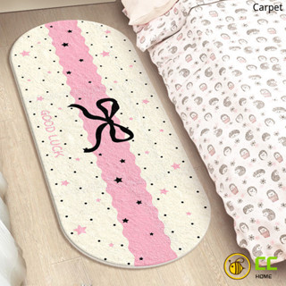CC❤Home ins風少女心蝴蝶結臥室床邊毯卡通加厚仿羊絨防滑腳墊客廳茶几墊