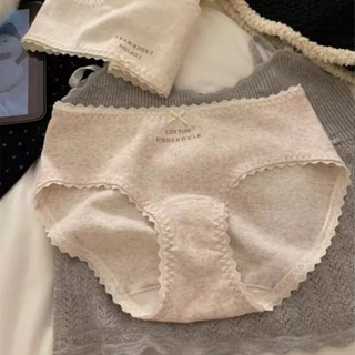 10A抗菌加長襠部純棉吸汗透氣性感蕾絲邊中腰大尺碼內褲女【40-70kg】