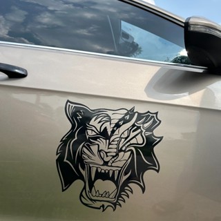 裂紋老虎貼紙堅韌男士模型汽車側門罩切割貼紙