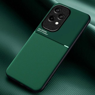 適用於 honor 200 Lite 5G 後蓋的磁性 PU 皮套 honor 啞光矽膠全保護手機殼適用於 honor