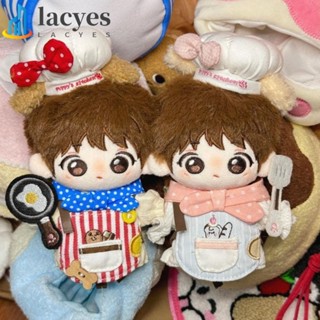 LACYES娃娃衣服套裝,廚師帽換裝10釐米棉娃娃衣服,毛絨玩具衣服圍裙套裝創意有趣的娃娃配件