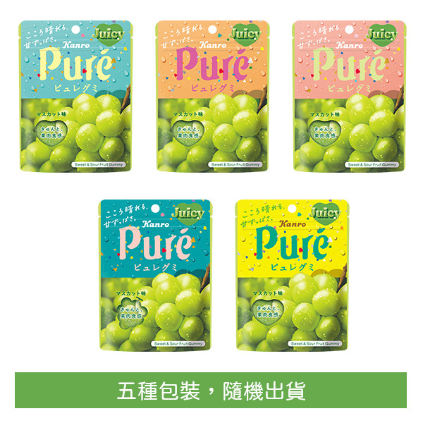 日本甘樂鮮果實軟糖-白葡萄口味(包裝隨機)