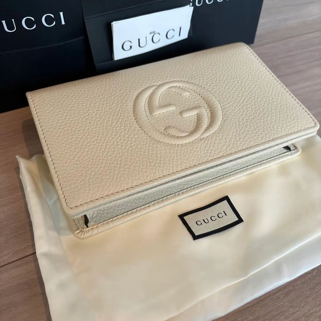 近全新 GUCCI 古馳 鍊帶包 SOHO 日本直送 二手