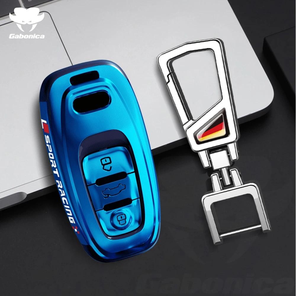 全新 PC 汽車鑰匙圈汽車鑰匙套蓋適用於奧迪 A1 A3 8V A4 B8 B9 A5 A6 C7 A7 A8 Q3 Q