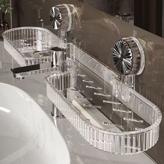 ‹吸盤置物架› 現貨 [店鋪熱銷]水龍頭吸盤 置物架 衛生間厠所浴室洗手洗漱臺墻上收納壁掛各種神器