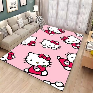 Hello Kitty 地毯可水洗蓬鬆長方形地墊客廳時尚人物動漫地墊兒童房