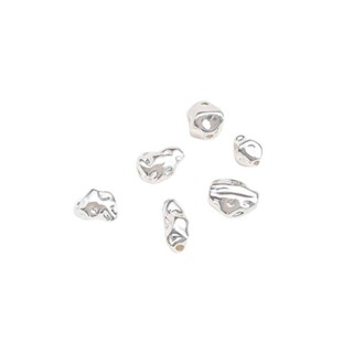 宏雲Hongyun-Ala新品-保色銅包925厚銀不規則隔珠巴洛克風異形石頭珠diy串珍珠飾品配件
