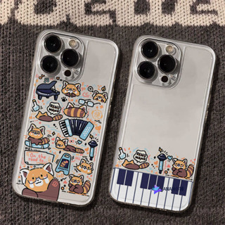 ins音樂派對小狗適用於蘋果16PRO手機殼iPhone15/14情侶13mini透明11全包7p卡通xsmax防摔軟殼