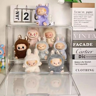 小寶藏💙 拉布布搪膠娃娃手辦展示櫃labubu坐坐派對展示盒 透明掛飾保護套泡泡瑪特展示盒 公仔展示盒 盲盒展示盒