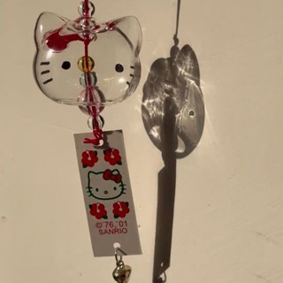 【安全可靠】HelloKitty同款貓咪風鈴日式可愛風風鈴迷你車用吊飾生日禮品配飾5.5
