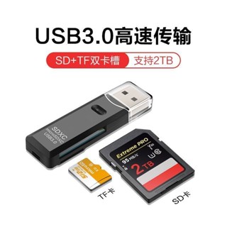 2025新款多功能讀卡器USB3.0高速相機SD/TF內存卡二合一電腦車用OTG轉換器20250507