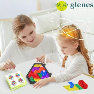 GLENES智慧通關七巧板玩具,互動的多種形狀日曆挑戰智力遊戲,棋盤遊戲蒙特梭利數獨謎題日曆益智遊戲