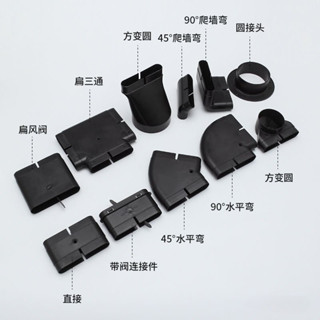 中盈新風132x30地送風通風方管排風扁管爬墻彎水平彎轉接頭直接 排風扁管接頭 排風出口 廚房風管連線yuxuansbc