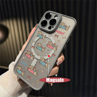HP Iphone 15 promax 手機殼狗臘腸相機彩色衣服支援無線充電 magsafe 硬磨砂手機殼適用於 11