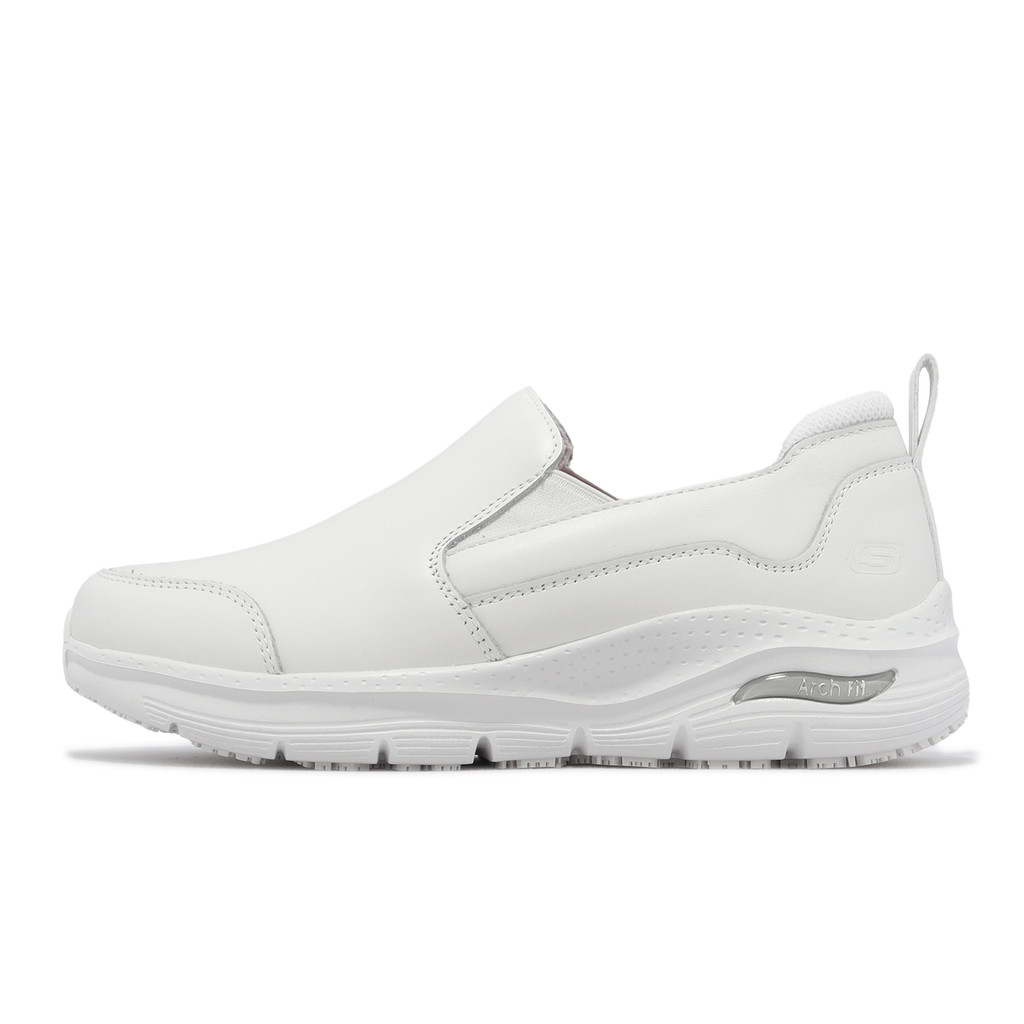 Skechers 休閒鞋 Arch Fit SR 工作鞋 防滑 護士鞋 全白 白 女鞋 [ACS] 108190WHT