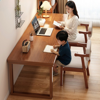 實木書桌 家用電腦桌 家用 辦公桌子 家用工作臺 學生臥室桌子 家用長方形寫字桌 家用學習桌 臥室電腦桌