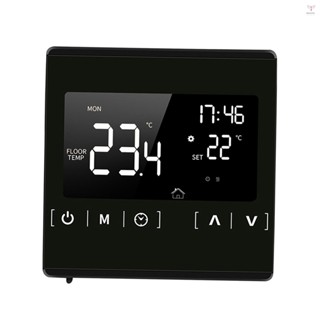 用於家庭可程式設計電地暖系統溫度調節器 AC 85-250V 溫度控制器的 LCD 觸控屏恆溫器