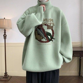 NANS 臺灣現貨 男生毛衣 高領毛衣寬鬆長袖加厚慵懶潮牌打底秋冬秋冬季新款針織衫線衣外套