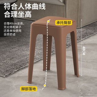 🎉臺灣熱賣🎉限時塑膠凳子傢用加厚大人結實客廳餐桌吃飯防滑凳可疊放簡約高凳闆凳04🎉全館下殺🎉