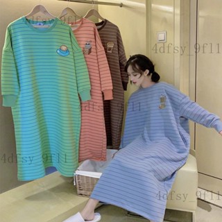 『珞伊不覺優選』刷毛睡裙女冬加厚長袖長款寬鬆大尺碼胖MM韓版可愛笑臉睡衣裙可外穿冬季刷毛睡裙韓可愛笑臉寬鬆睡裙大尺碼可外