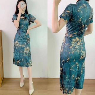 【特惠免運】女士裙裝 連衣裙 包臀裙 夏季新款旗袍年輕少女中國風改良版復古旗袍中長款性感連衣裙