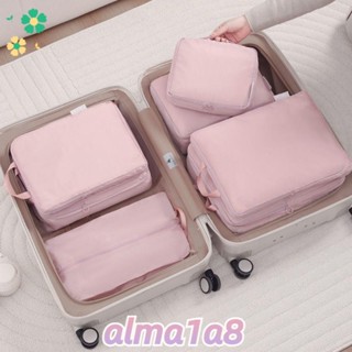 ALMA1A8旅行收納袋,多色多用途行李箱收納袋,便攜式體積小高品質大容量服裝壓縮袋旅遊商務旅行