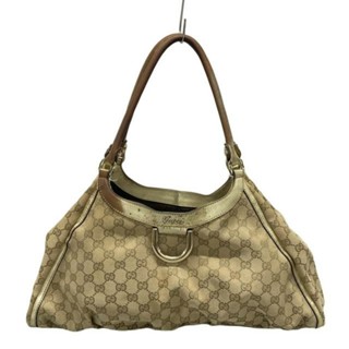 Gucci 古馳 gold I 5 肩揹包 側肩包 金 米色 皮革 日本直送 二手