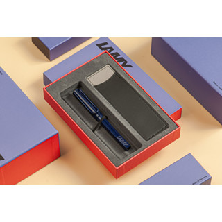 LAMY Safari狩獵者鋼珠筆皮套禮盒/ 2025限量/ Dark Dusk暮藍 eslite誠品