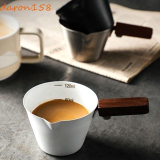 DARON刻度咖啡倒酒杯,帶刻度加厚濃縮咖啡量杯,握感舒適壺嘴口304不鏽鋼咖啡萃取馬克杯