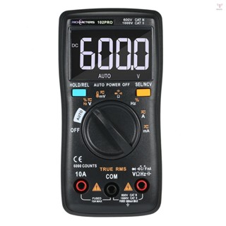 Rm102pro 自動萬用表 6000 計數背光 AC/DC 電流表電壓表二極管電阻電容溫度