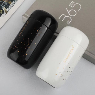 不銹鋼保溫杯迷你咖啡杯不倒翁冷熱迷你星空保溫杯200ml保溫瓶水杯情侶杯