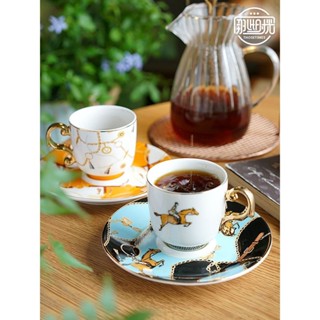 小咖啡杯精緻風格復古濃縮咖啡杯碟情侶杯套裝下午茶杯