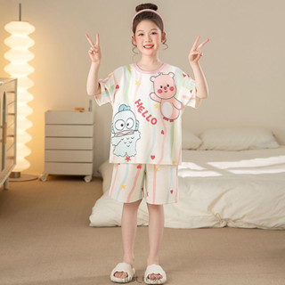 現貨 醜魚漢頓 兒童睡衣 100% 純棉家居服 夏天睡衣 短袖睡衣 可愛睡衣 loopy睡衣 三麗鷗 睡衣套裝 大童睡衣