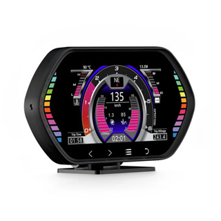 OBD2+GPS HUD 平視顯示器數字裡程錶汽車監視器汽車 HUD 儀錶安全警報智慧 F12 適用於所有汽車汽車顯示屏